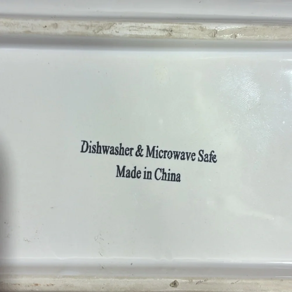 White Rectangular Serving Tray